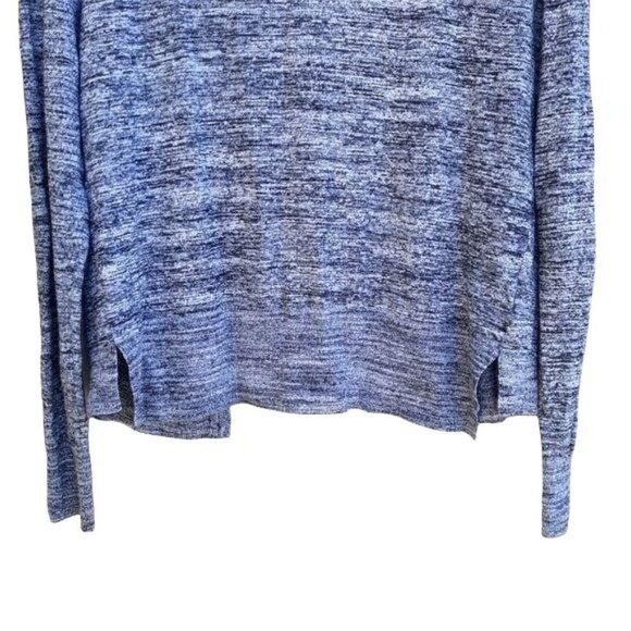 Ann Taylor Loft Y2K Space Dye Marl Knit Button Down Cardigan Black White Sz M - Picture 9 of 11